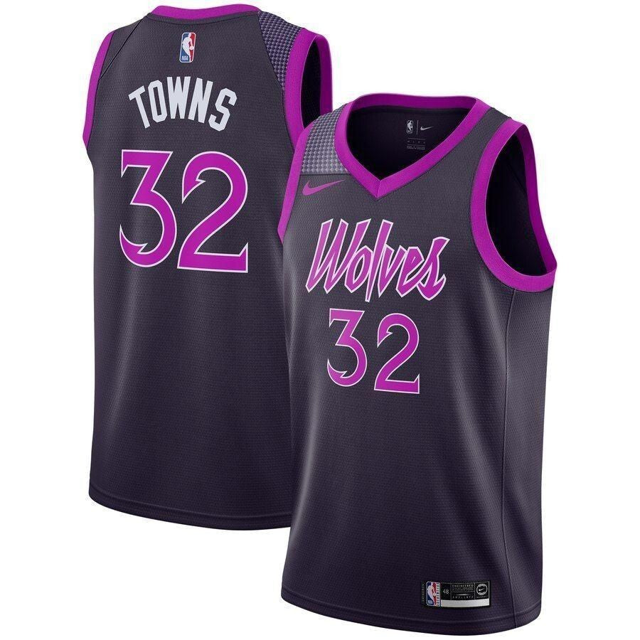 Karl-Anthony Towns Minnesota Timberwolves City Edition Jersey Purple 2019