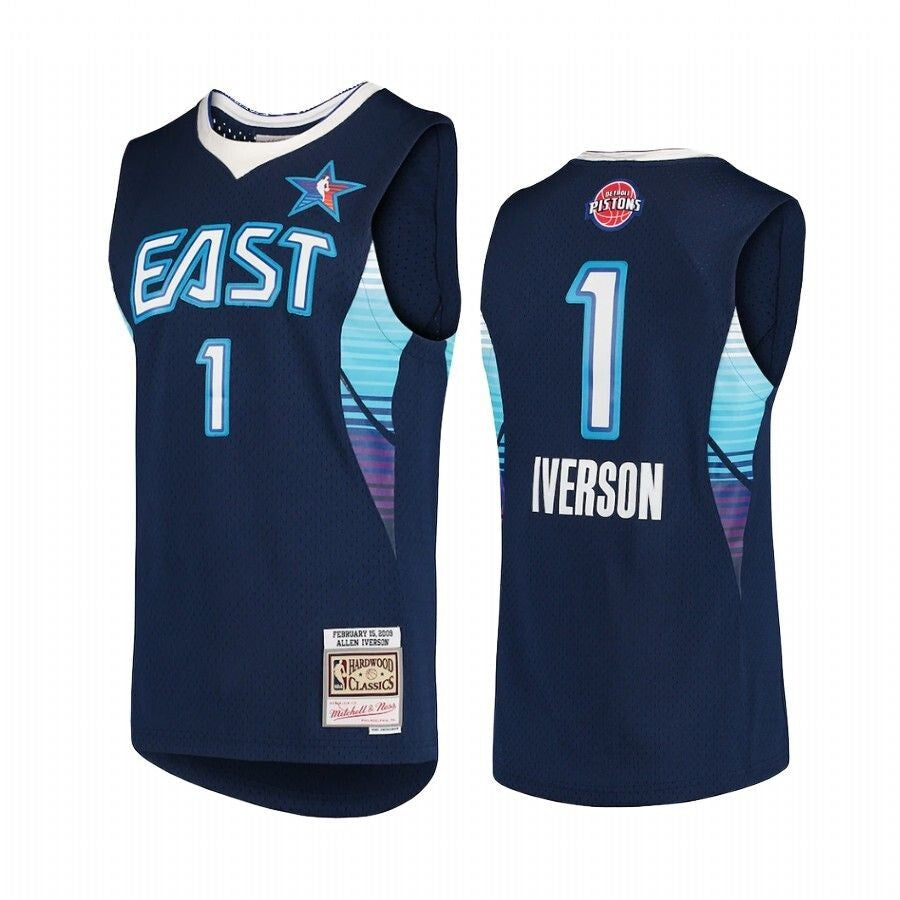 All-Star Allen Iverson #1 2009 Hardwood Classics Jersey Men'S