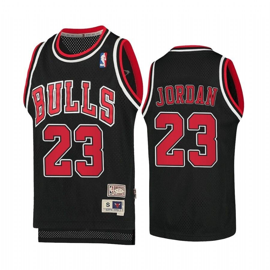 Michael Jordan Chicago Bulls Hardwood Classics Youth Jersey - Black