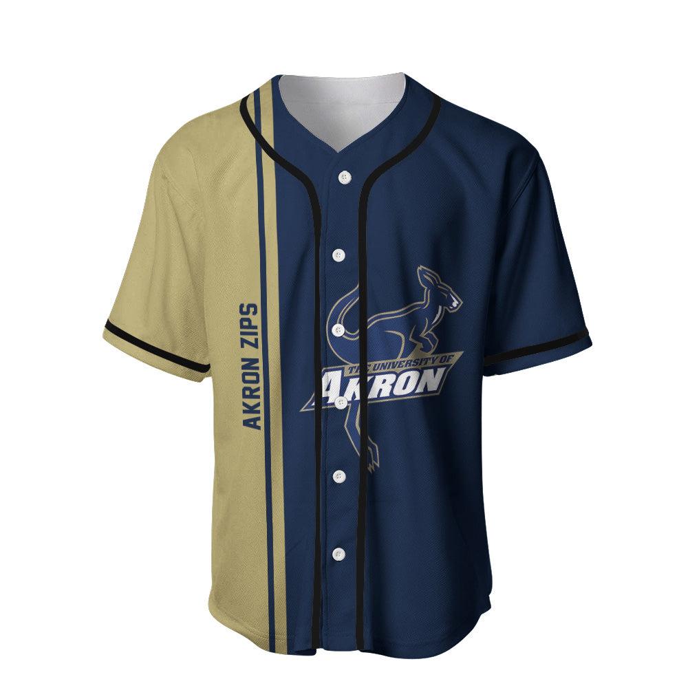 Akron Zips Baseball Jersey Half Style - NCAA