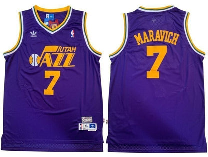 Utah Jazz Pete Maravich 7 Nba Throwback Navy Blue Jersey Jersey