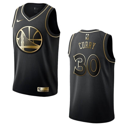 Golden State Warriors 30 Stephen Curry Golden Edition Black 3D Jersey