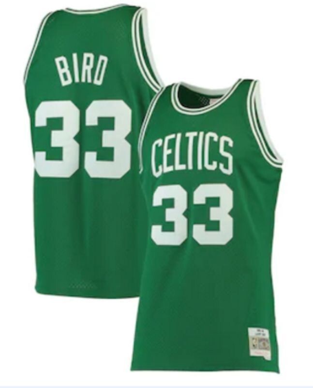 Boston Celtics Larry Bird 33 Nba Throwback Green Jersey
