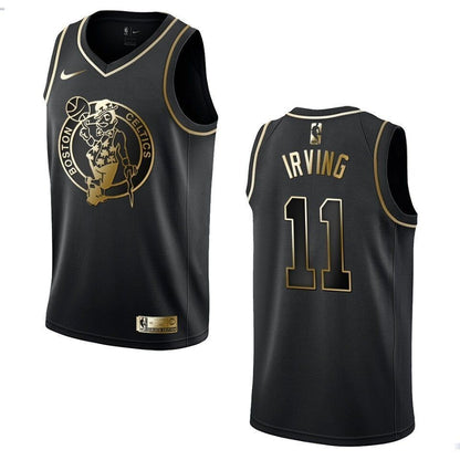 Boston Celtics 11 Kyrie Irving Golden Edition Black 3D Jersey