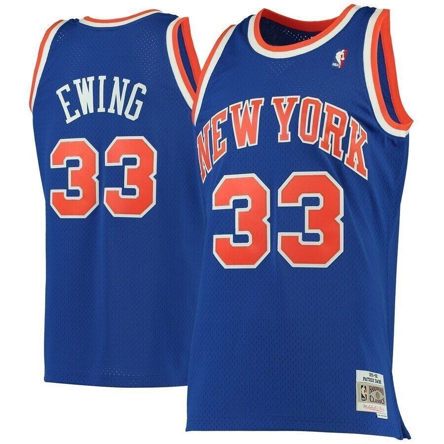 Patrick Ewing New York Knicks 1991-92 Hardwood Classics Jersey Jersey Blue 2021
