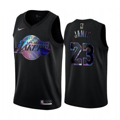Lakers Lebron James Iridescent Black Jersey All-Over Print
