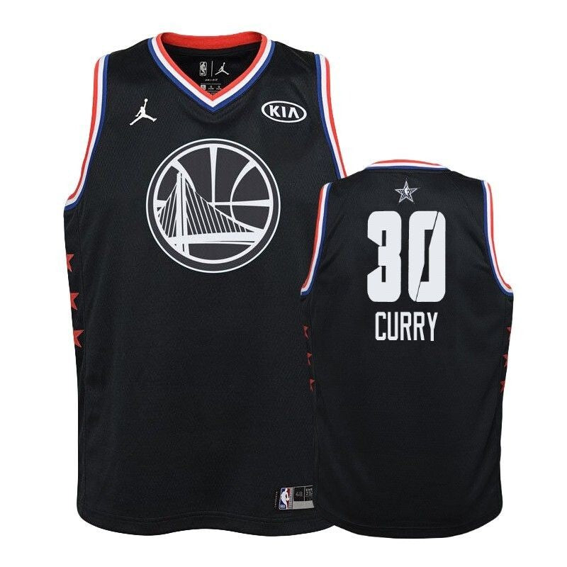 Youth Golden State Warriors #30 Stephen Curry 2019 All-Star Jersey - Black