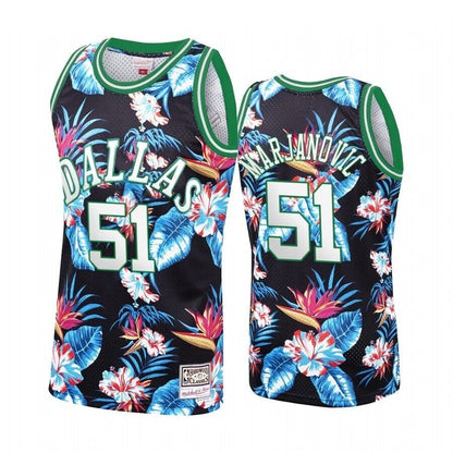 Dallas Mavericks Boban Marjanovic #51 Floral Fashion Jersey Men'S