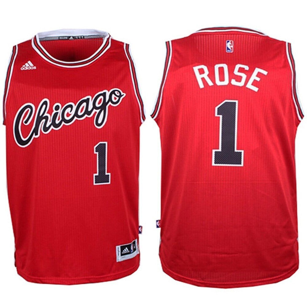 Male Derrick Rose Chicago Bulls #1 2015-16 Nba Hardwood Classics Nights Red New Jersey