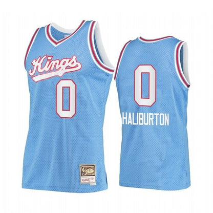 Tyrese Haliburton #0 Sacramento Kings Blue Hardwood Classics Jersey