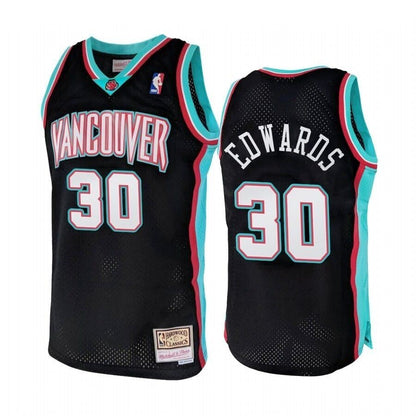 Vancouver Grizzlies Blue Edwards #30 Hardwood Classics 2000 Jersey Men'S
