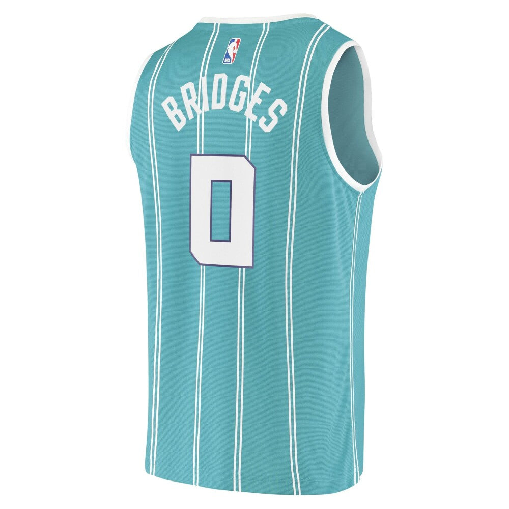 Men'S Fanatics Branded Miles Bridges Teal Charlotte Hornets 2020/21 Fast Break Replica Player Jersey - Icon Edition