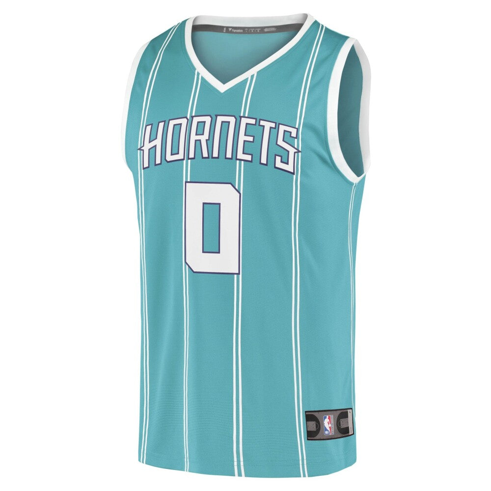 Men'S Fanatics Branded Miles Bridges Teal Charlotte Hornets 2020/21 Fast Break Replica Player Jersey - Icon Edition