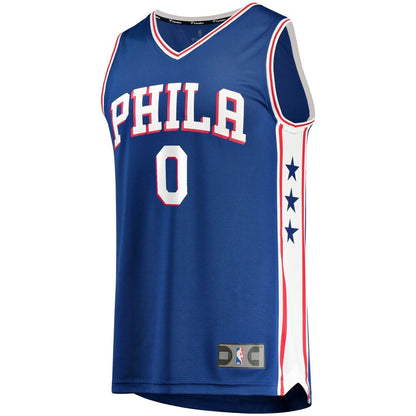 Youth Fanatics Branded Tyrese Maxey Royal Philadelphia 76Ers 2020/21 Fast Break Replica Jersey - Icon Edition