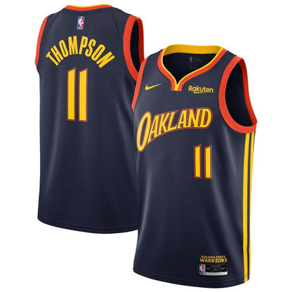 Men'S Nike Replica Replica Replica Klay Thompson Navy Golden State Warriors 2020/21 Swingman Badge Jersey - City Edition Oakland Forever