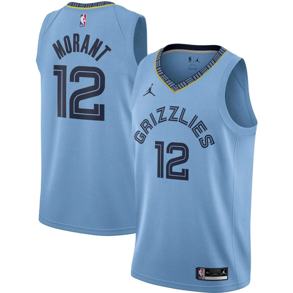 Ja Morant Memphis Grizzlies Jordan Brand 2020/21 Swingman Jersey - Statement Edition - Light Blue