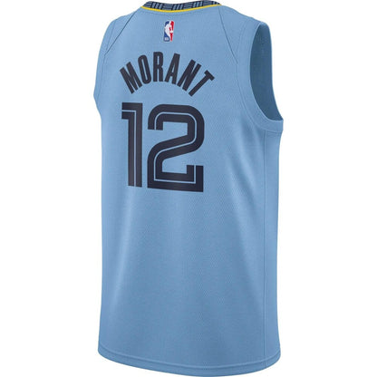 Ja Morant Memphis Grizzlies Jordan Brand 2020/21 Swingman Jersey - Statement Edition - Light Blue