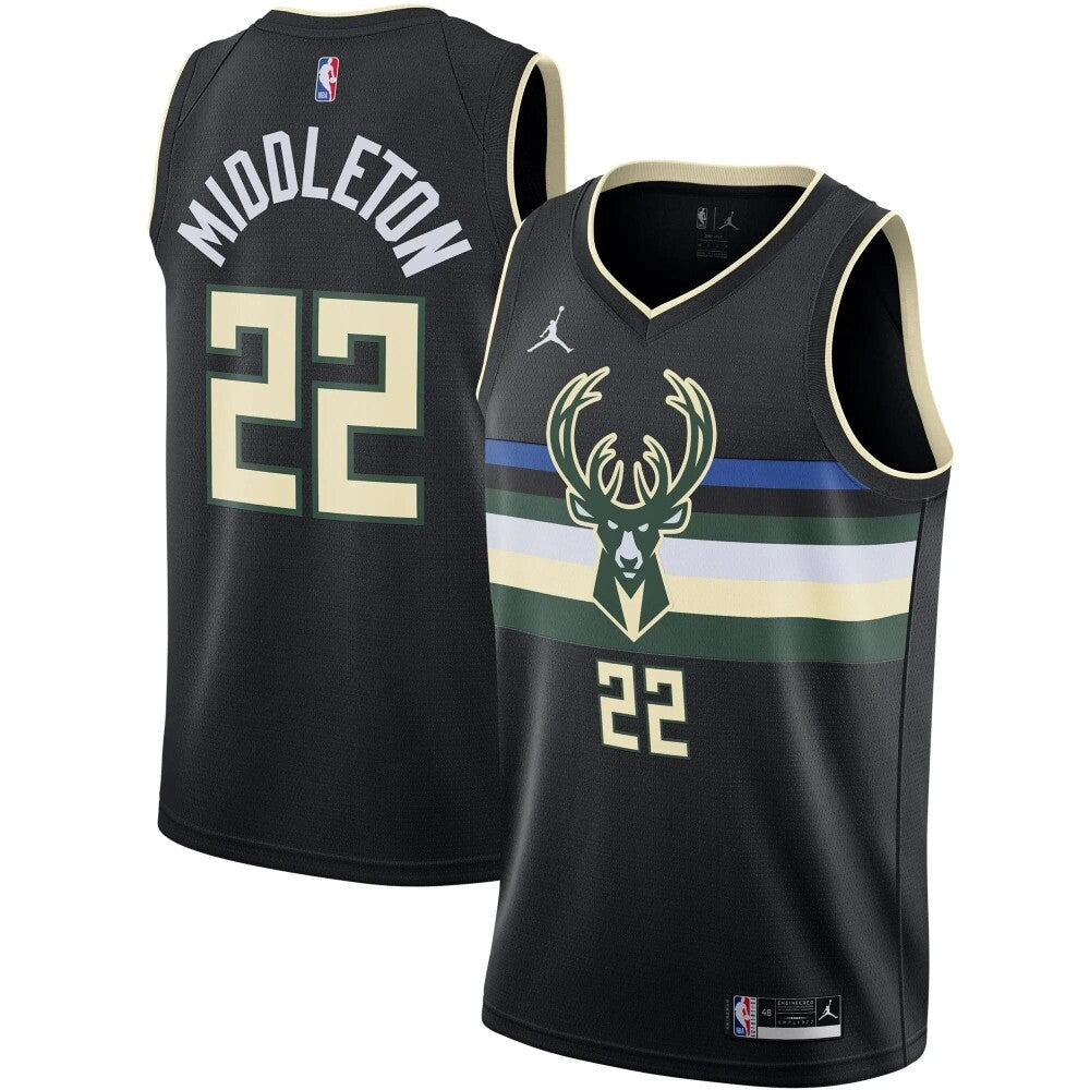 Khris Middleton Milwaukee Bucks 2020/21 Swingman Jersey - Statement Edition - Black