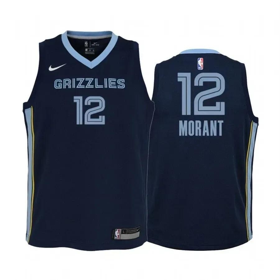Youth Ja Morant Memphis Grizzlies Navy Statet Jersey