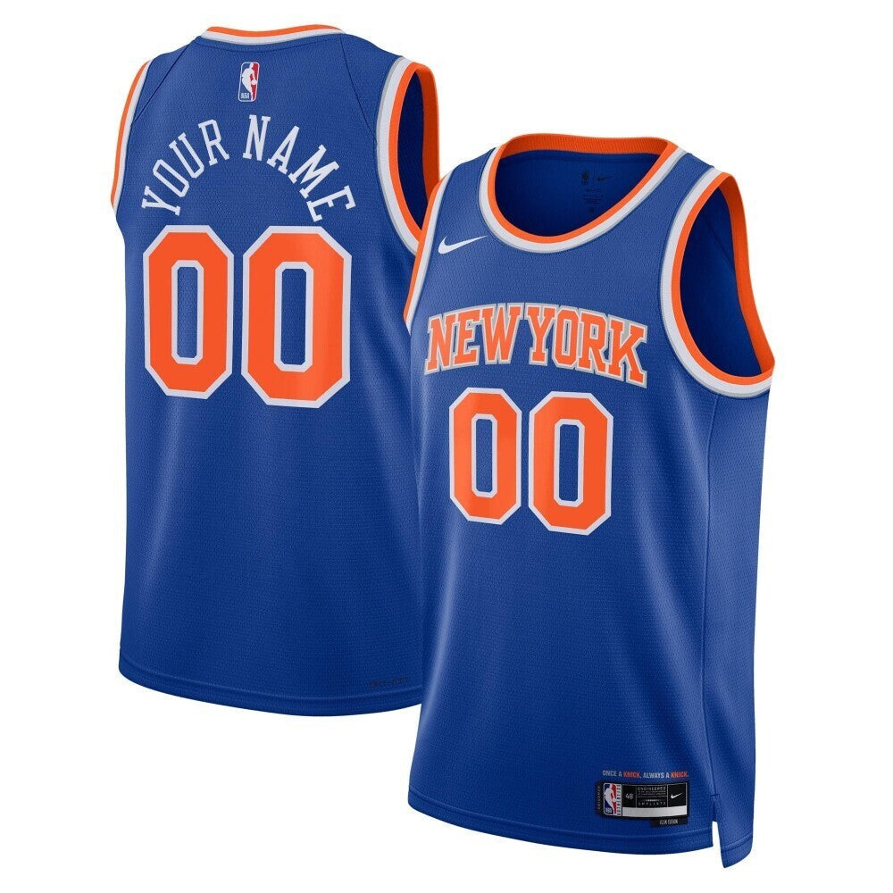 New York Knicks Nike Replica Replica Replica Unisex 2022/23 Swingman Custom Jersey Blue - Icon Edition