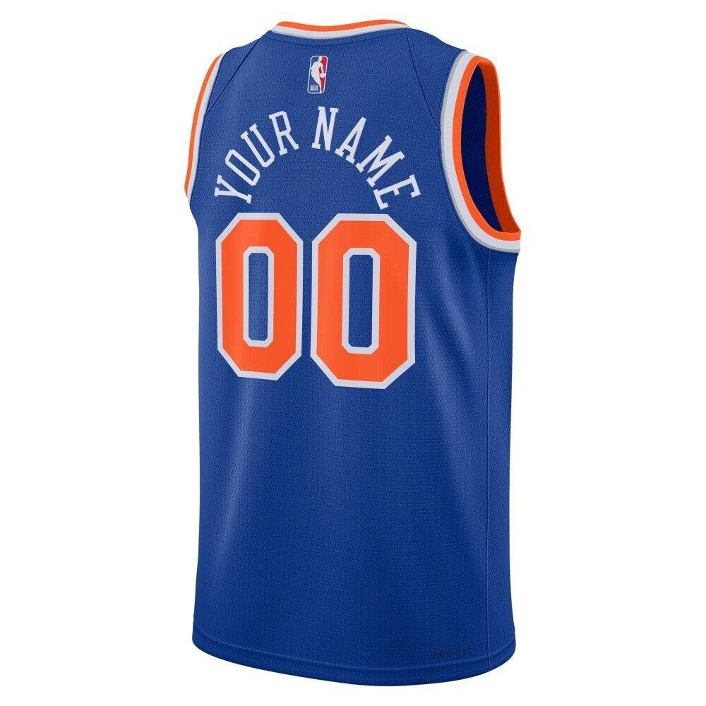 New York Knicks Nike Replica Replica Replica Unisex 2022/23 Swingman Custom Jersey Blue - Icon Edition