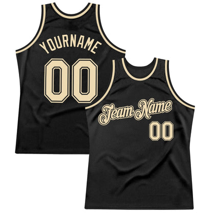 Custom Black Cream High-quality Throwback Basketball Jersey