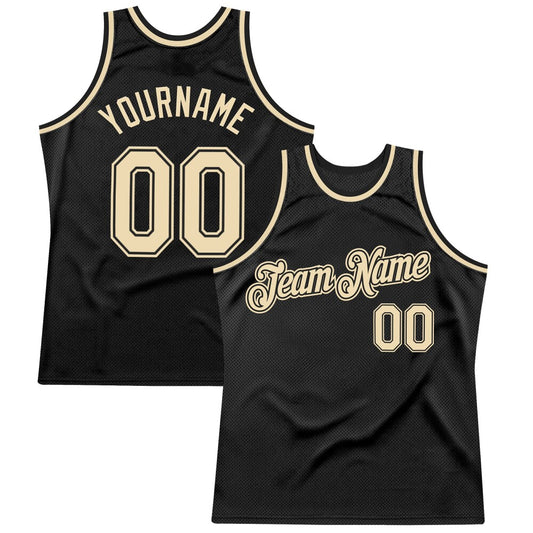 Custom Black Cream High-quality Throwback Basketball Jersey