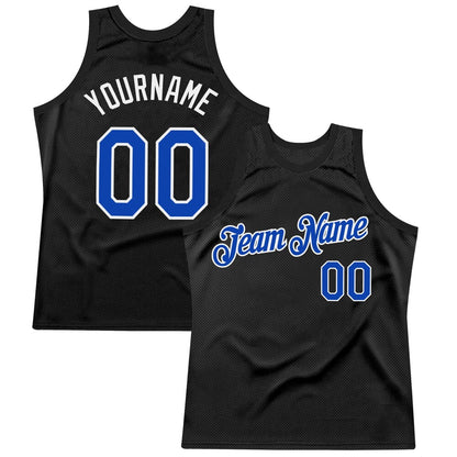 Custom Black Thunder Blue-White High-quality Throwback Basketball Jersey