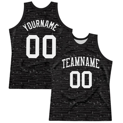 Custom Black White Fragment Art Round Neck Sublimation Basketball Set Jersey