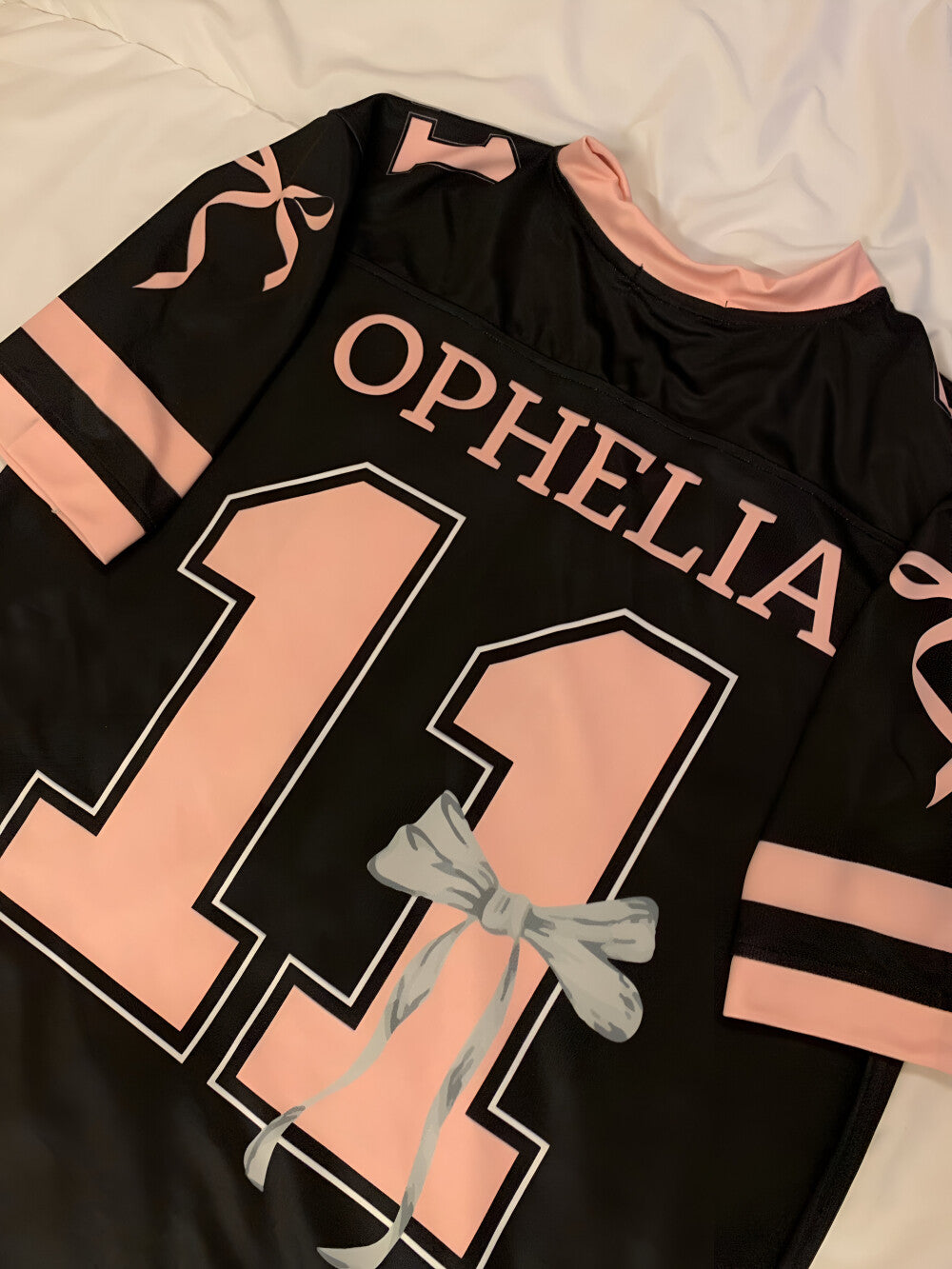 Custom Coquette Jersey, White Blue Custom Jersey, Personalized Bloom Jersey, Women Custom Name Number Jersey, Gift For Women