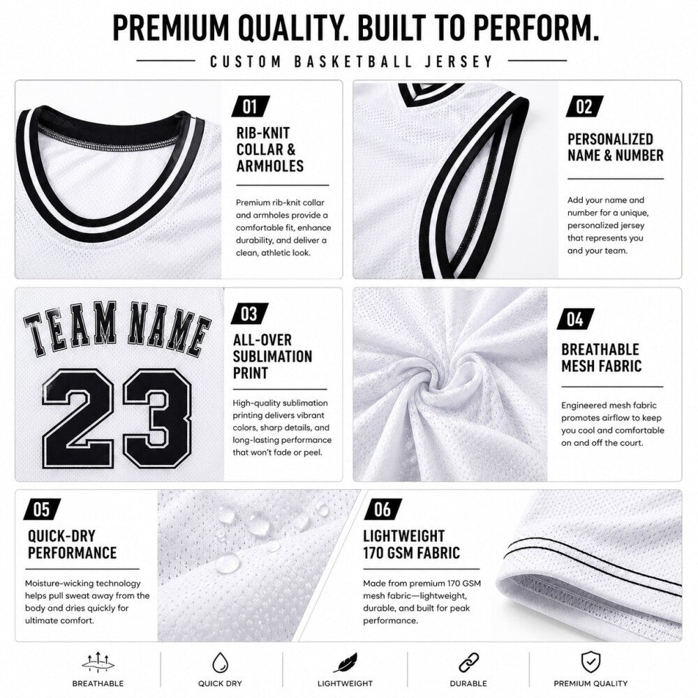 Custom Red Gold-White High-quality Throwback Basketball Jersey