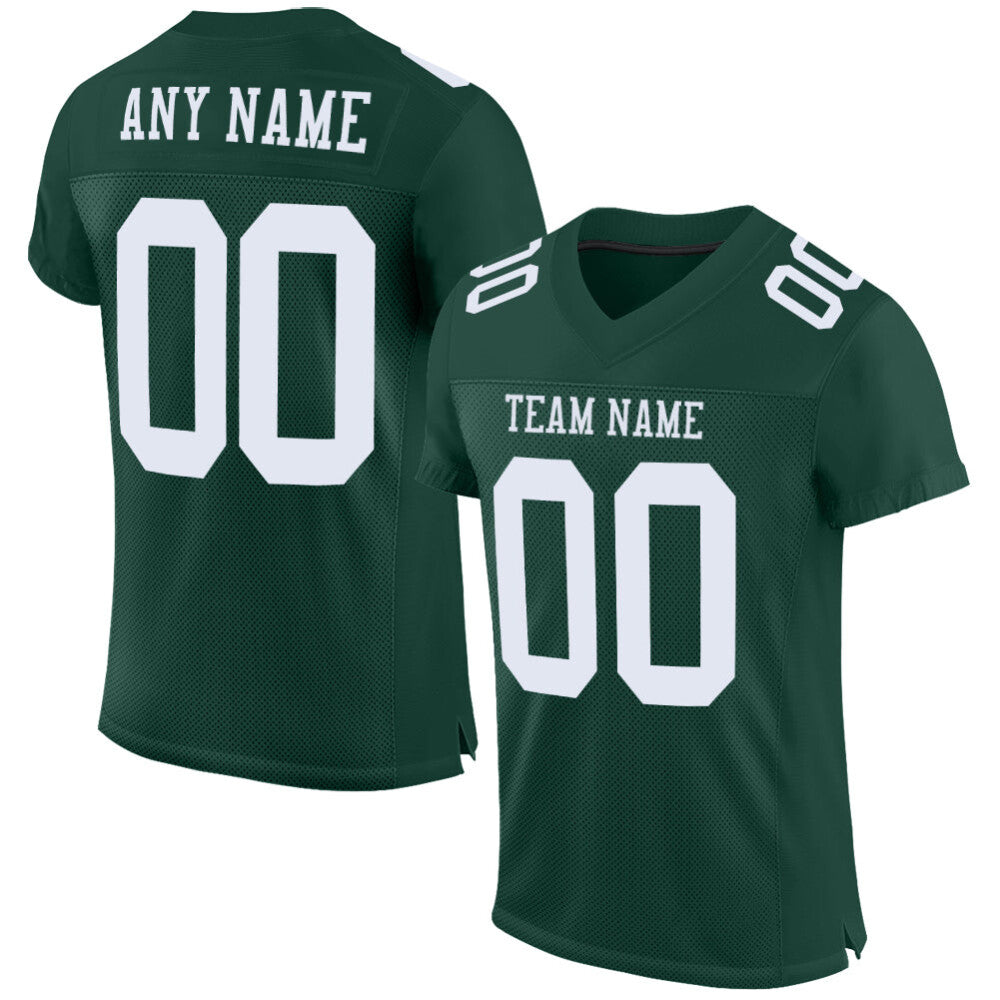Custom Green White Mesh High-quality Football Jersey