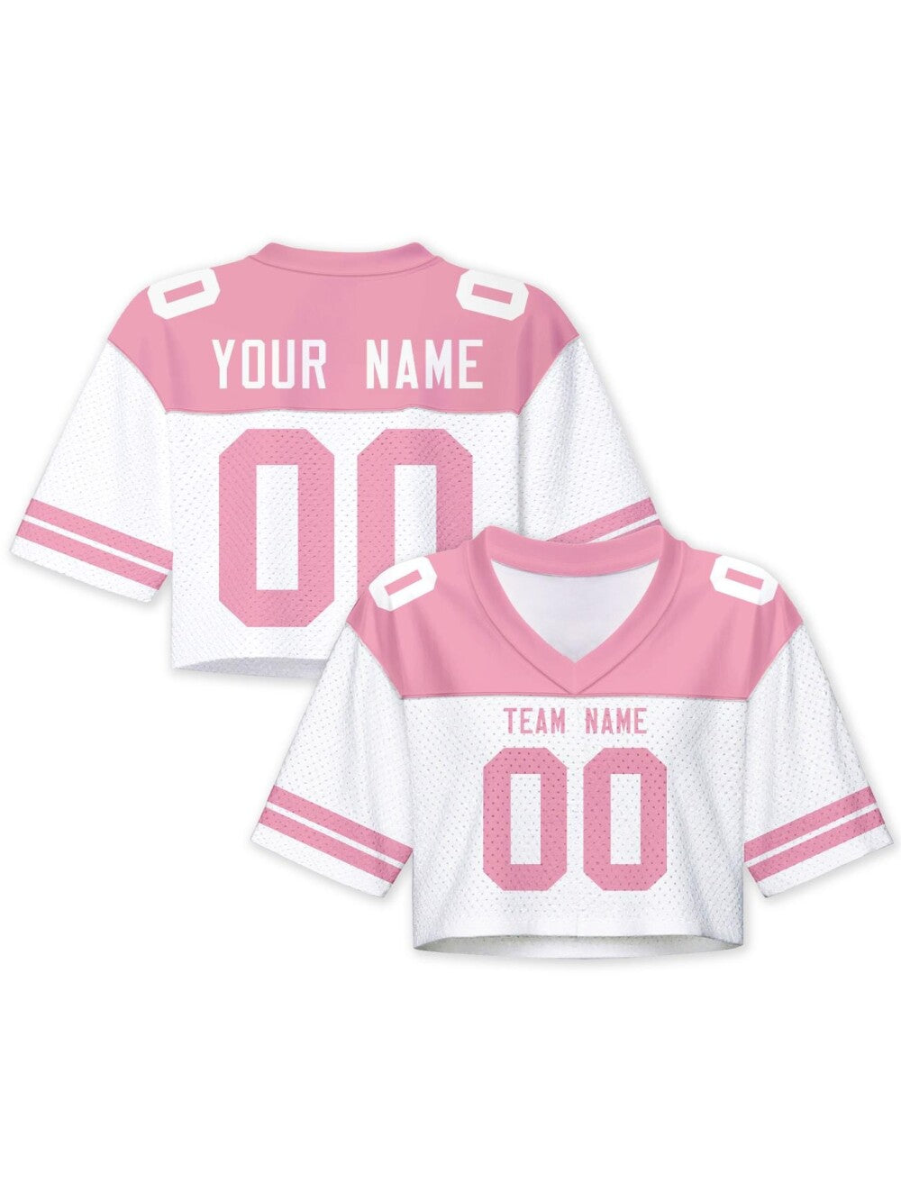 Personalized Crop Football Jersey for Women & Girls, Custom Team Name Number Crop Top, Streetwear Shirts Tour Concert Shirt Cheer Jersey