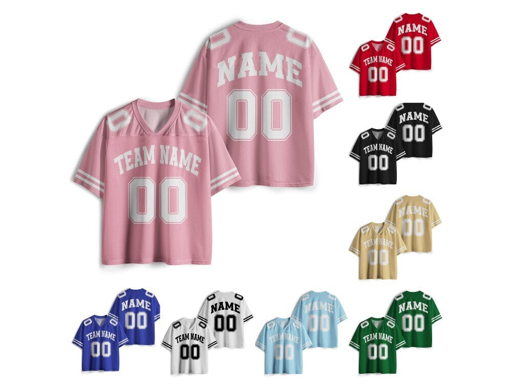Personalized Football Jersey Shirt Custom Team Name & Number | American Football Game Day Jersey for Adults
