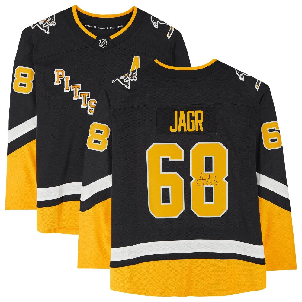 Jaromir Jagr Pittsburgh Penguins Fanatics  Autographed Fanatics 2021 Alternate Breakaway Jersey - Black