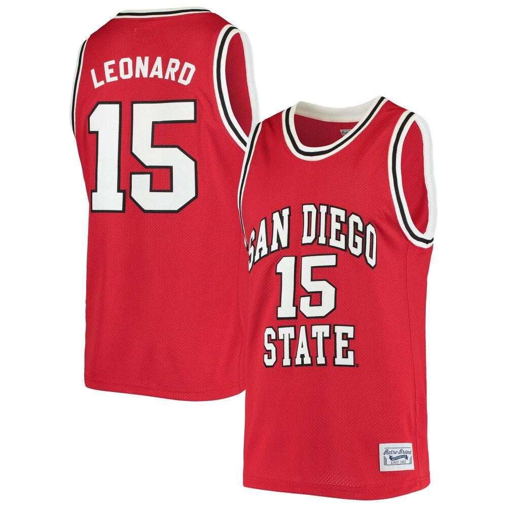 Kawhi Leonard San Diego State Aztecs Original Retro Brand Alumni Basketball Jersey - Red