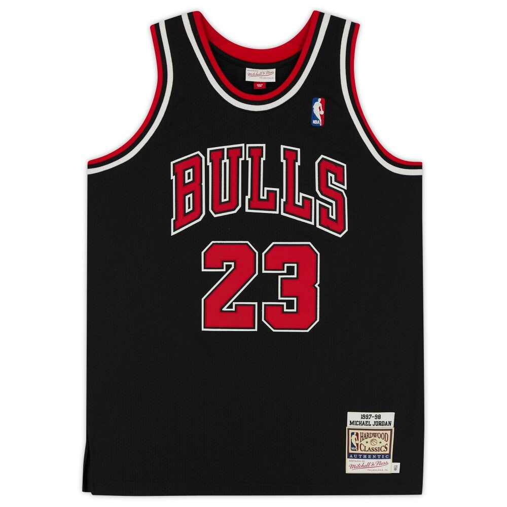 Michael Jordan Chicago Bulls Fanatics Autographed 1997-1998 Mitchell & Ness Jersey - Upper Deck - Black