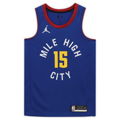 Nikola Jokic Denver Nuggets Fanatics  Autographed Jordan Brand 2020-21 Statement Swingman Jersey - Blue